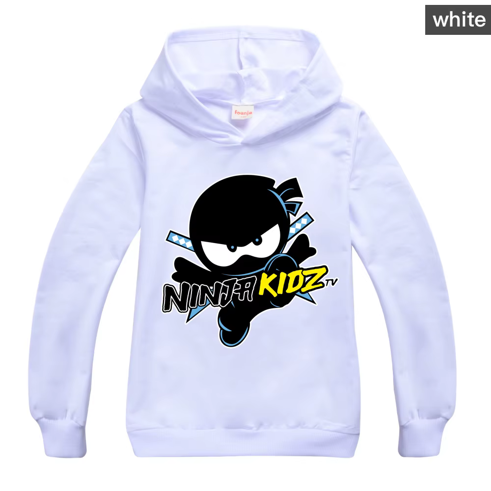 T-shirt à manches longues NINAlbanKIDZ pour enfants, sweats à capuche de dessin animé pour enfants, 