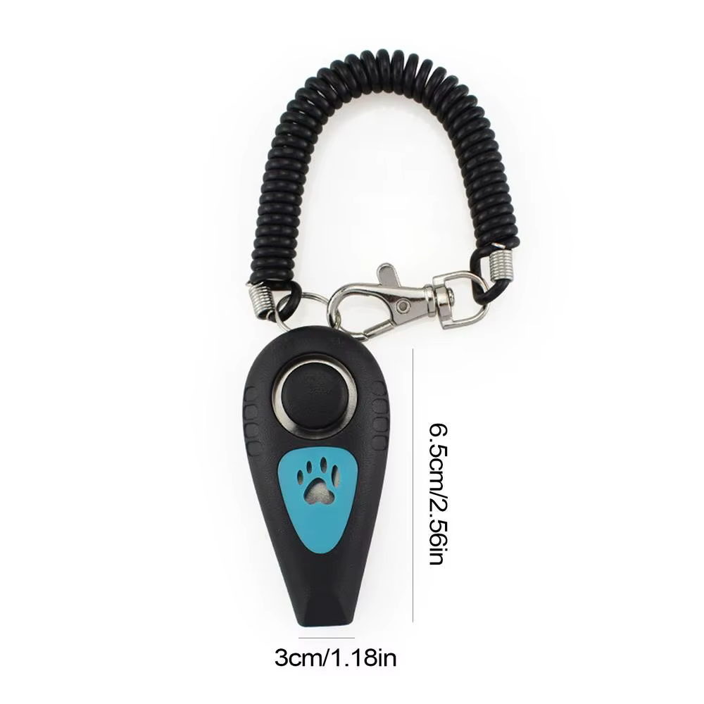 Cliqueur d'entraînement pour animaux de compagnie 2 en 1, sifflet professionnel pour chien avec sang