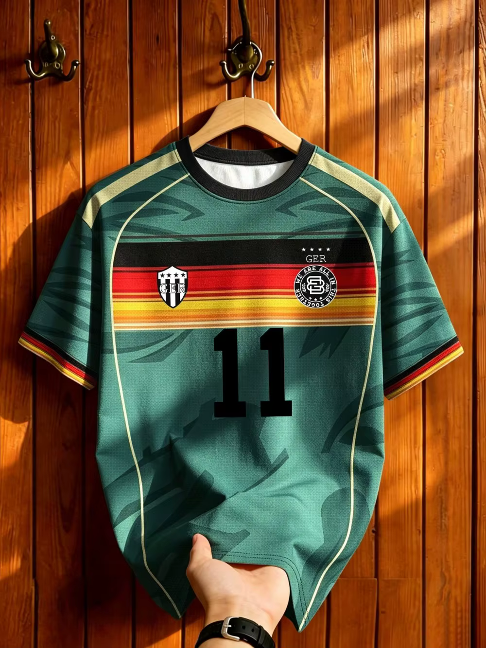 Maillot de football unisexe, t-shirt pour hommes et femmes, maillot de football rétro à manches cour