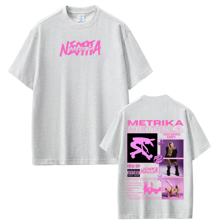 T-shirt tendance esthétique unisexe Singer Metrika Album Tour 2026 – T-shirt décontracté en pur coto
