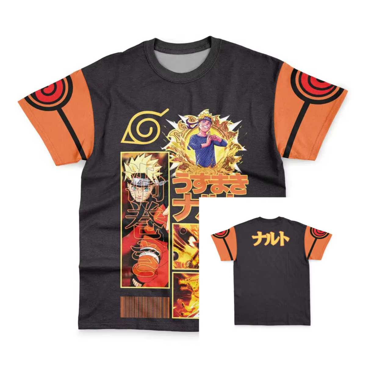 T-shirt tendance imprimé Naruto Uzumaki Shippuden, T-shirt décontracté pour toute la famille, pour a