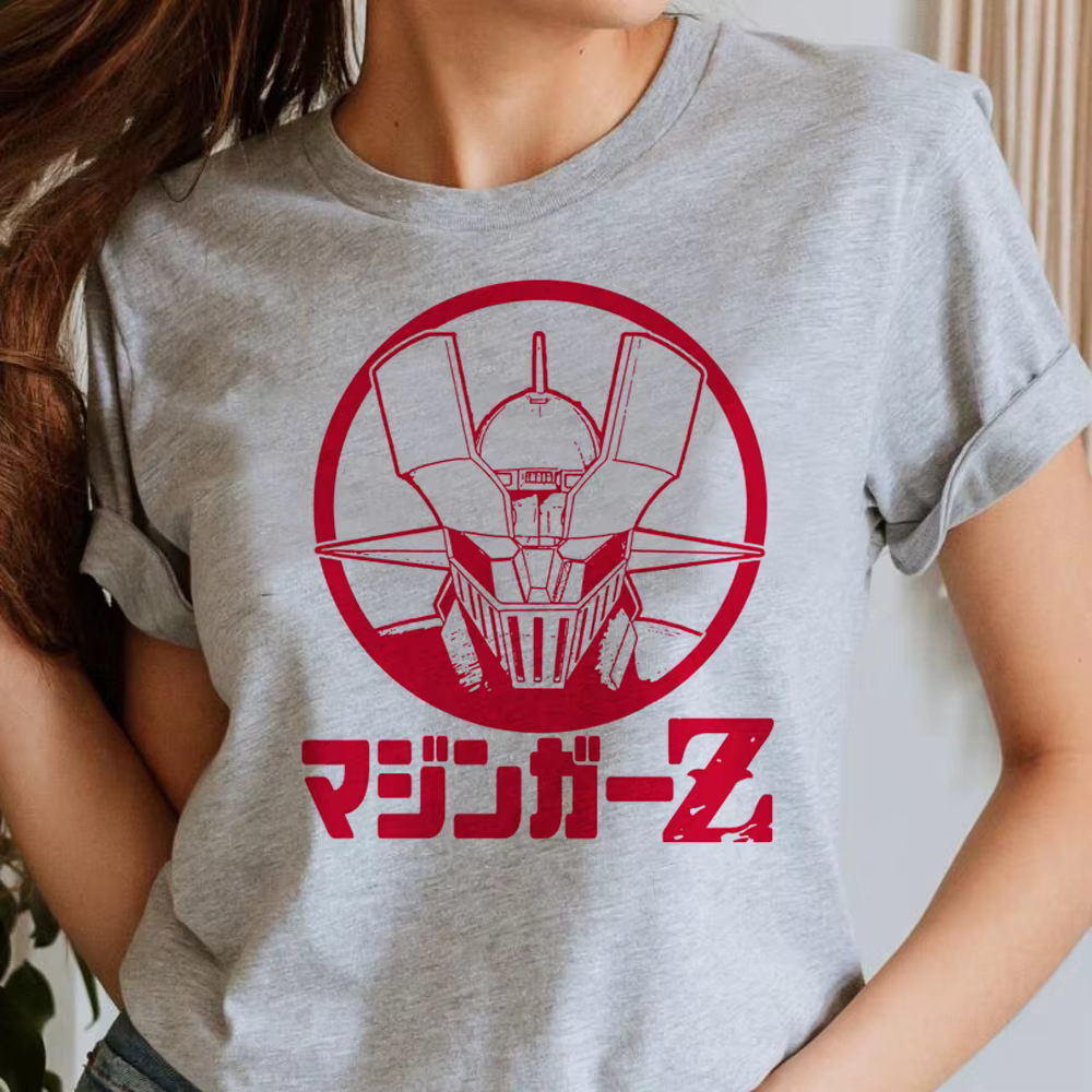 Mazinger z t-shirt fille rétro esthétique Punk coloré confortable années 80 t-shirt gothique numériq