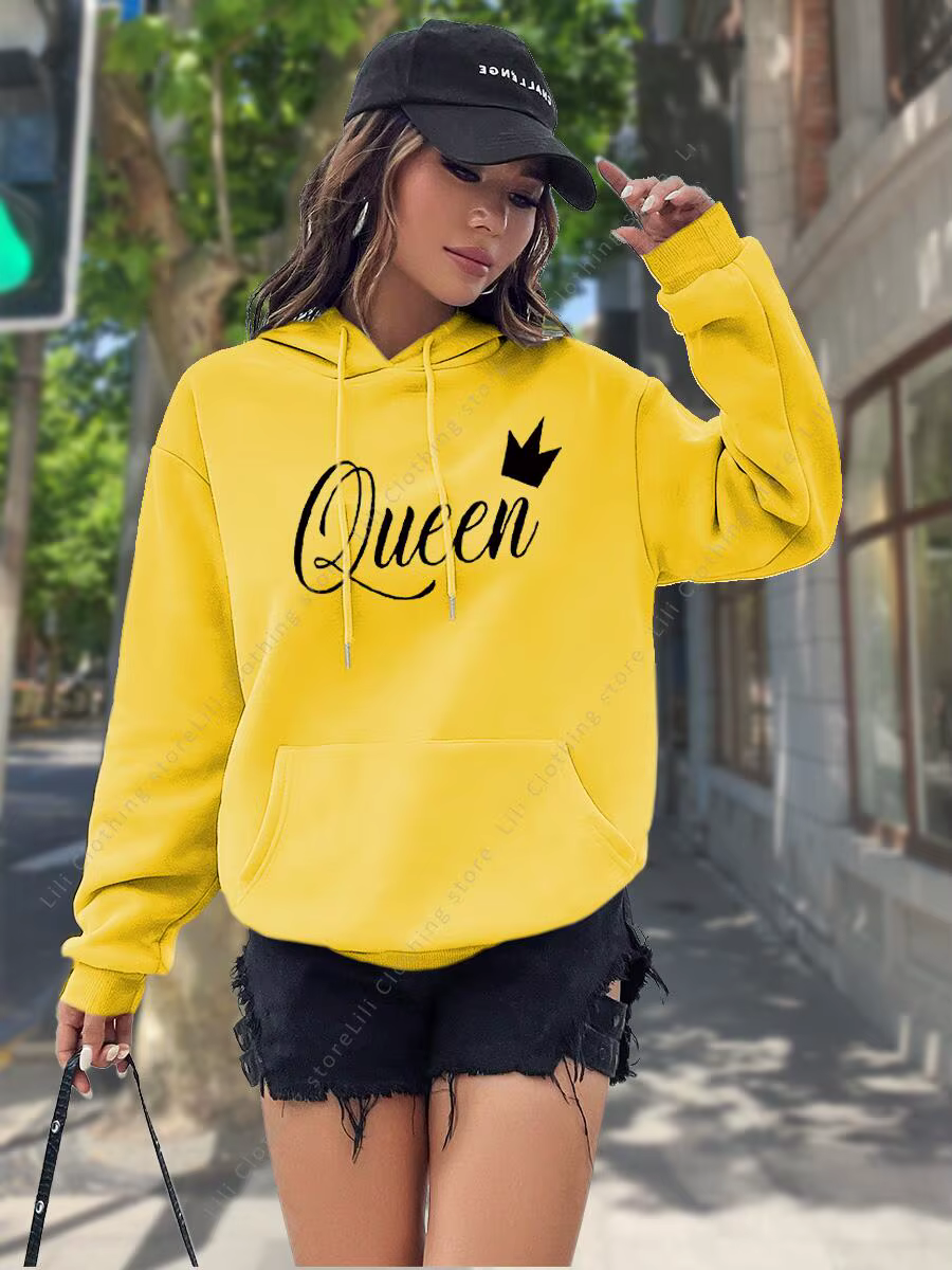 Sweat-shirt à capuche pour femme Hauts de qualité supérieure Mode Esthétique Streetwear Vêtements Y2