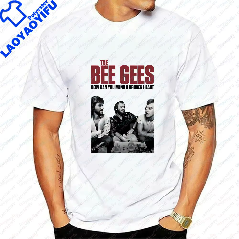 Bee Gees - T-shirt surdimensionné à motif universel pour hommes et femmes, streetwear original, déco