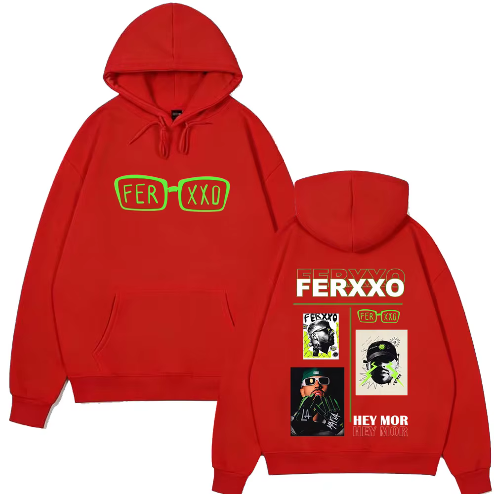 Sweat-shirt à capuche imprimé Rapper Feid Ferxxo Tour 2026 pour hommes et femmes, mode décontractée,