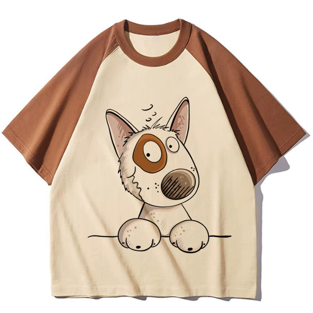 Bull Terrier t-shirt femmes Grunge Vintage coloré à la mode streetwear Punk top t-shirts gothique gr