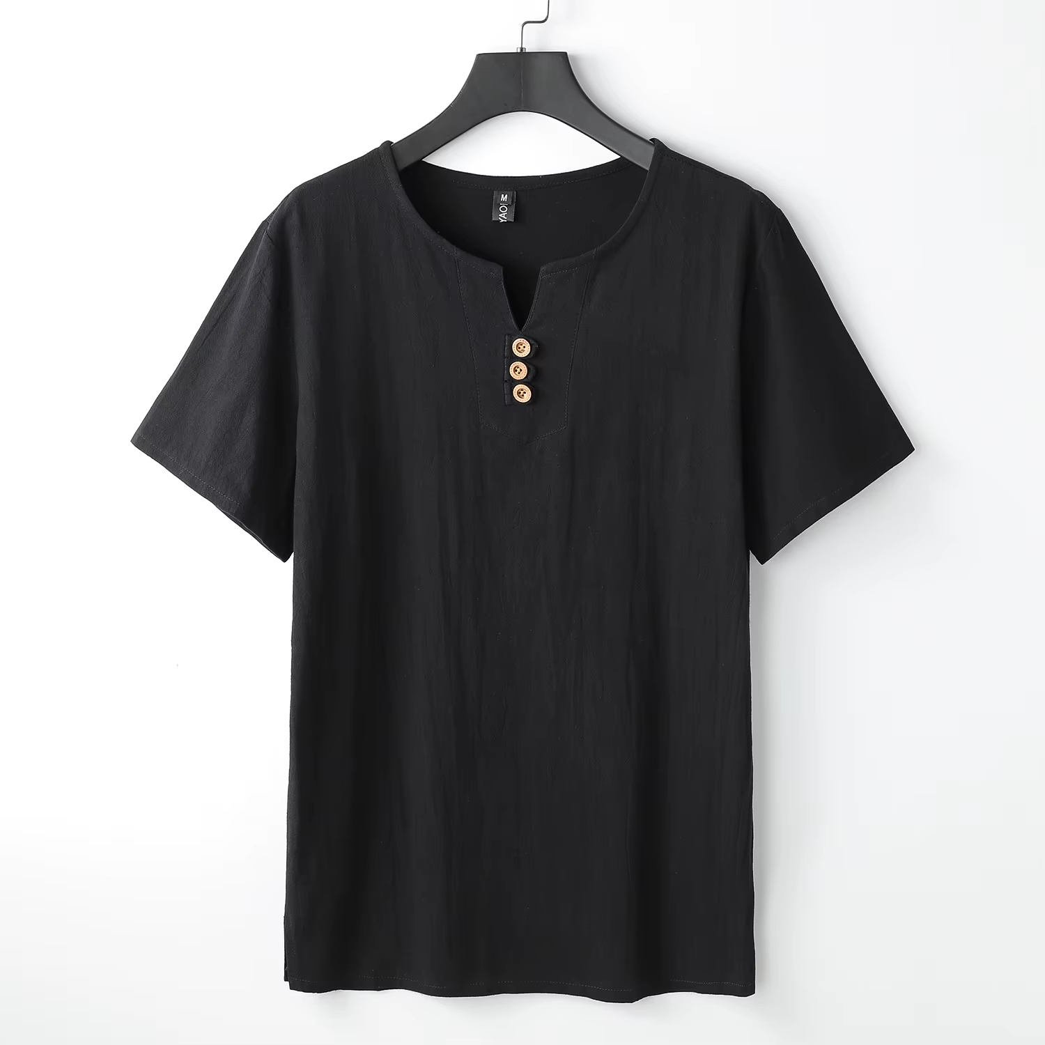 T-shirt en lin à manches courtes pour homme, estival et surdimensionné, grandes tailles 5XL 6XL 8XL 