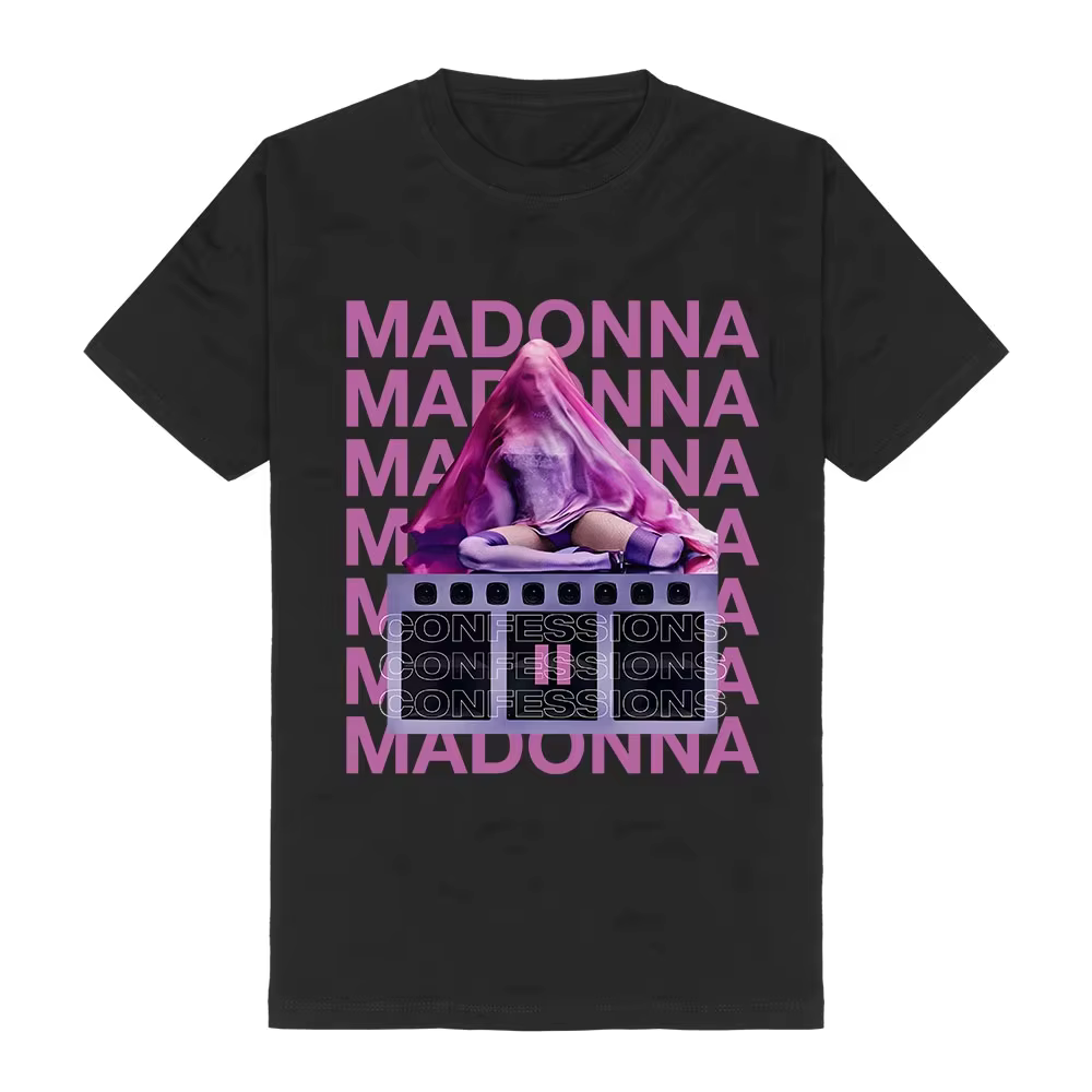 T-shirt unisexe streetwear Madonnaa CONFESSIONS II, imprimé graphique, vêtements décontractés, coupe
