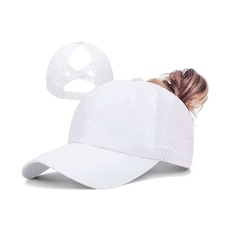 Casquette de baseball pour femme avec ouverture pour queue de cheval – Chapeau de soleil respirant à