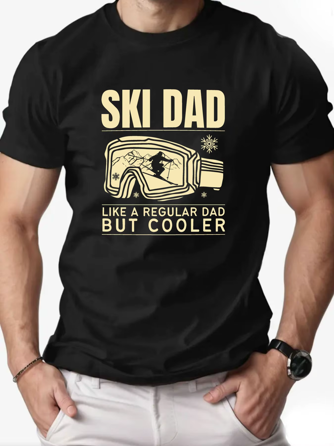 T-Shirt d'été pour hommes, lunettes, motif de dessin animé imprimé, mode loisirs sport, col rond, vê