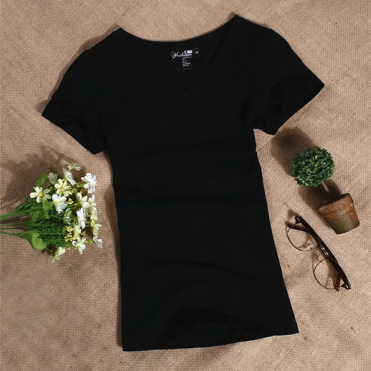 MRMT 2026 T-shirt pour femme à manches courtes, coupe ajustée, couleur unie, style simple et pur