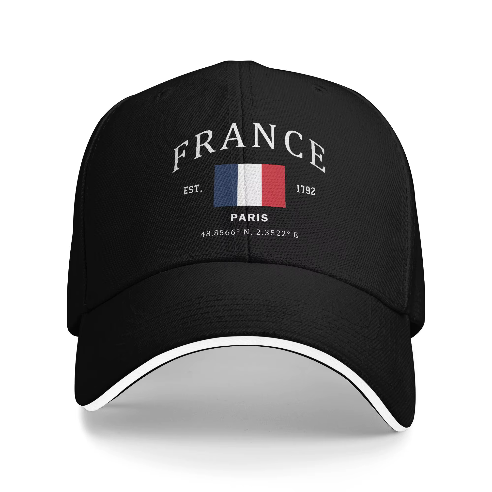 Casquette de baseball personnalisée style punk, drapeau français, Paris, pour femmes et hommes, régl