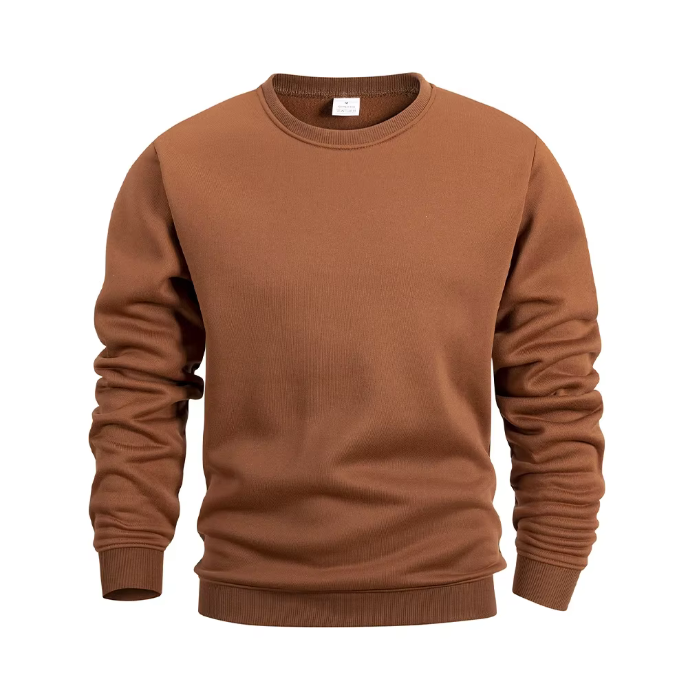Sweat à capuche à col rond pour hommes, automne hiver, polaire, chaud, décontracté, ample, couleur u