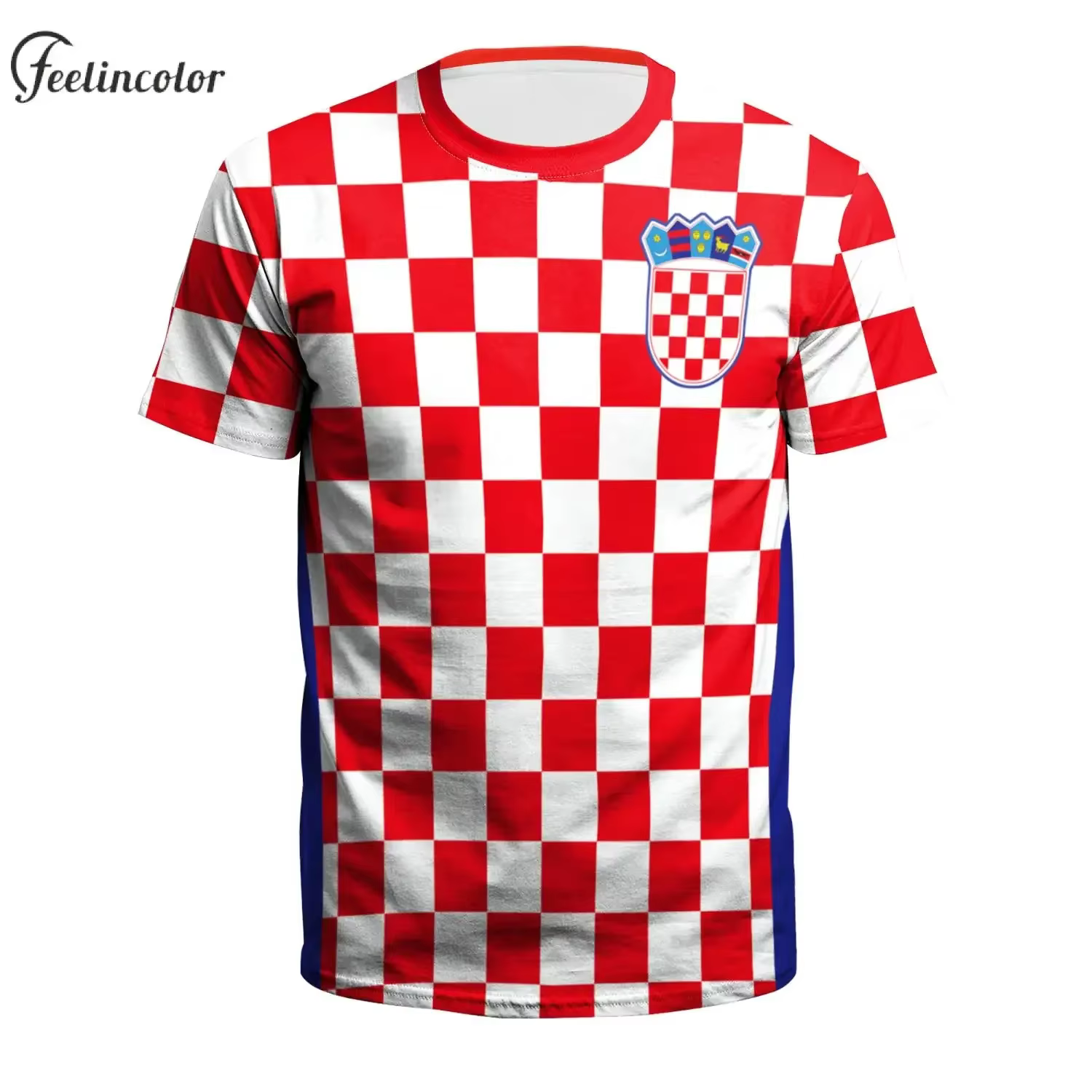 Maillot de football unisexe 2026 de la Croatie pour hommes, T-shirt drapeau HR, T-shirts mode, Haut 