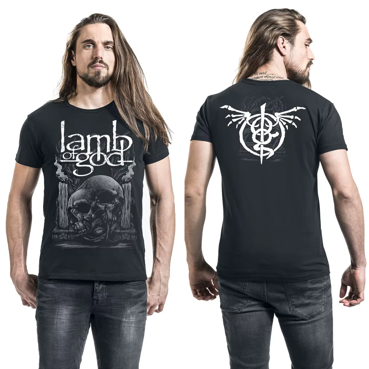 T-shirt en coton avec motif Lamb of God, unisexe, manches courtes, marque de mode, tee-shirt de luxe