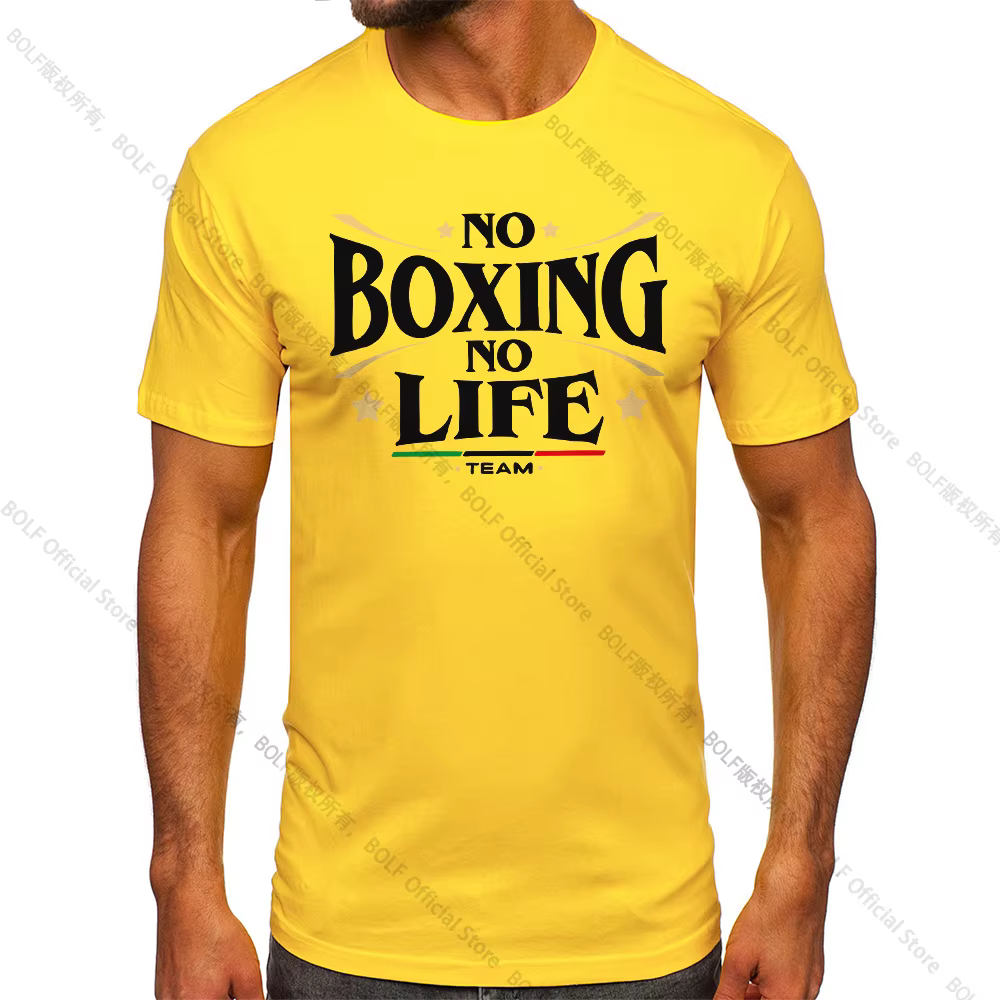 Pas de boxe pas de vie Gym imprimé Vintage hommes T-shirt Sport 100% coton classique t-shirts pour h