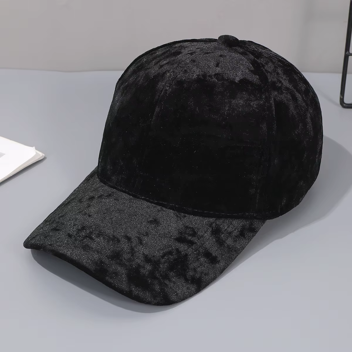 Casquette de baseball en velours automne-hiver-chapeau décontracté à bord incurvé unisexe, Snapback 