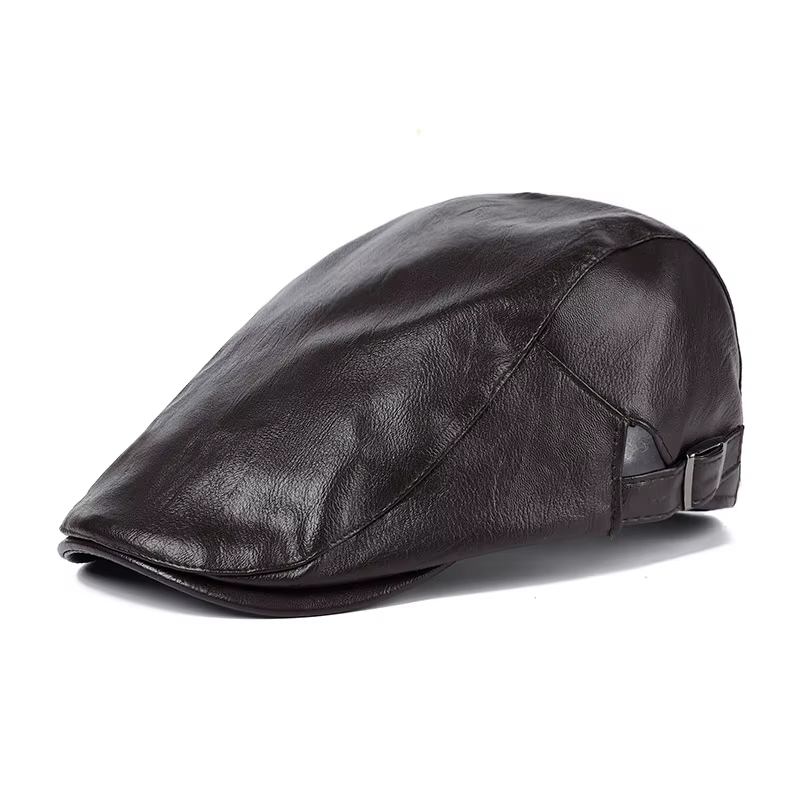 Chapeau pour homme, chapeau en cuir élégant, casquette de golf, emballage élégant, béret pour homme,