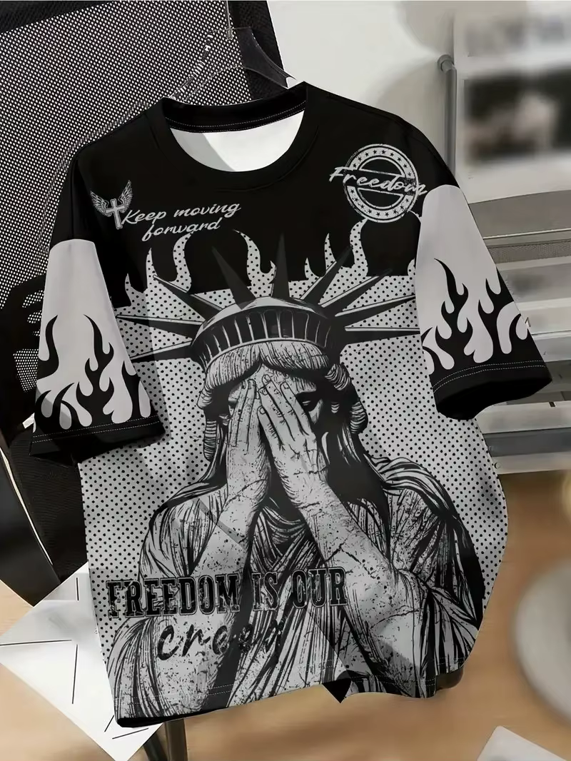 Le T-shirt pour hommes imprimé en 3D pour l'été de 2025 est un best-seller pour le sport, le fitness