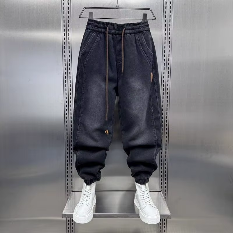 Jean Jogger en Denim Lavé Tendance pour Homme – Collection Printemps/Été – Coupe Ample et Décontract