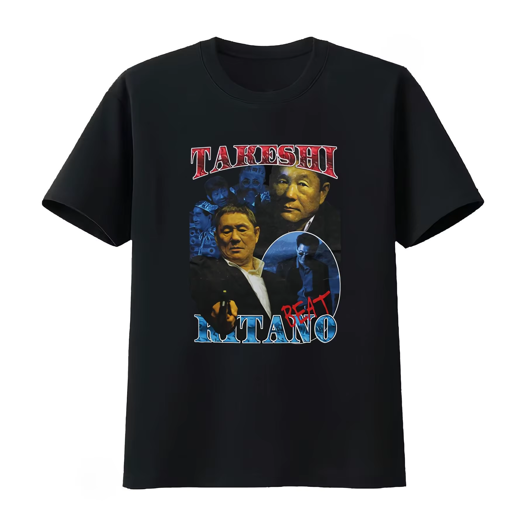 T-shirt promotionnel original Takeshi Kitano Movie Outrage, design rétro imprimé, thème film classiq