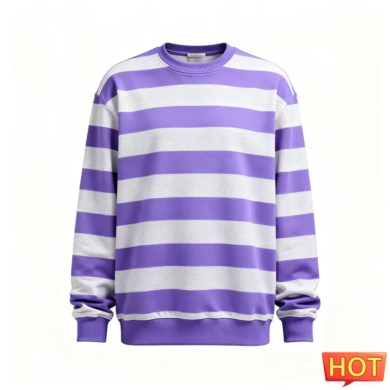 Mode rayé graphique sweats pour hommes Simple à la mode à manches longues 3D imprimé laid sweat déco