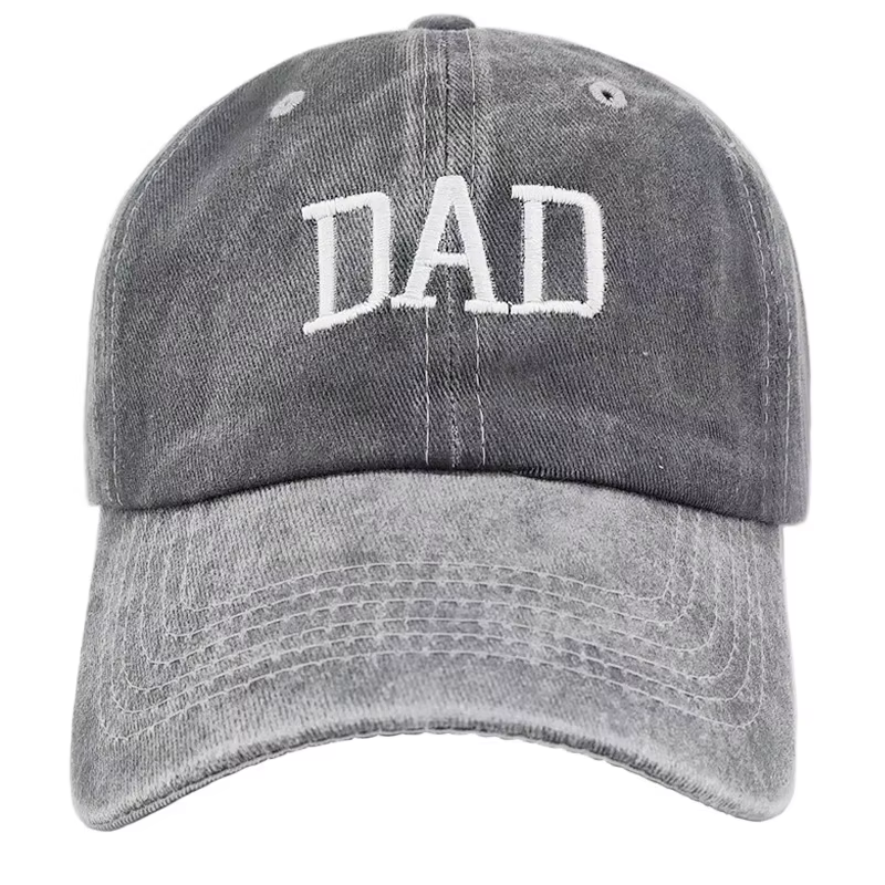 Casquette de Baseball brodée en coton lavé pour papa maman, casquette à visière Vintage, mode Couple