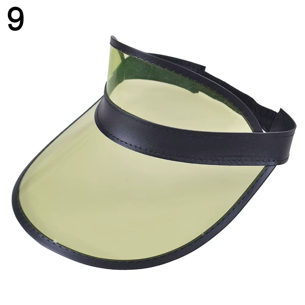 Chapeau pare-soleil anti-UV pour femmes et hommes, transparent, africain top, en PVC, casquettes à v