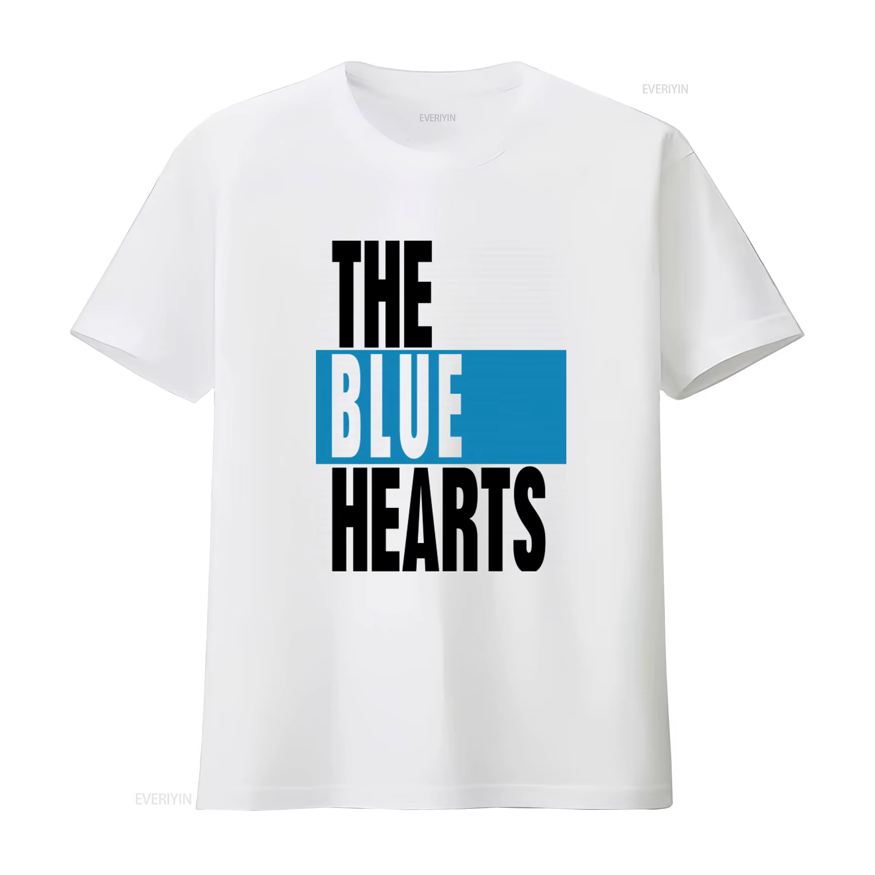 T-shirt The Blue Hearts, logo punk japonais des années 80, vintage, streetwear homme, légèrement dou