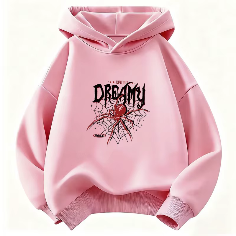 Sweat-shirt à capuche Hip Hop Spider Streetwear pour enfants, sweat-shirt mignon Harajuku pour garço