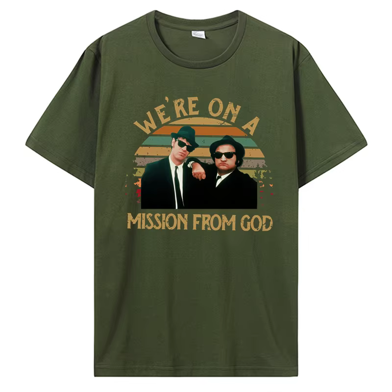 Chemise de film The Blues Brothers pour hommes et femmes, vintage, nous sommes sur une mission de Di