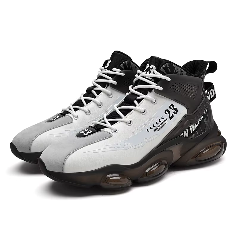 Hommes printemps haute qualité chaussures à la mode sangle inférieure épaisse basket-ball nouveau re