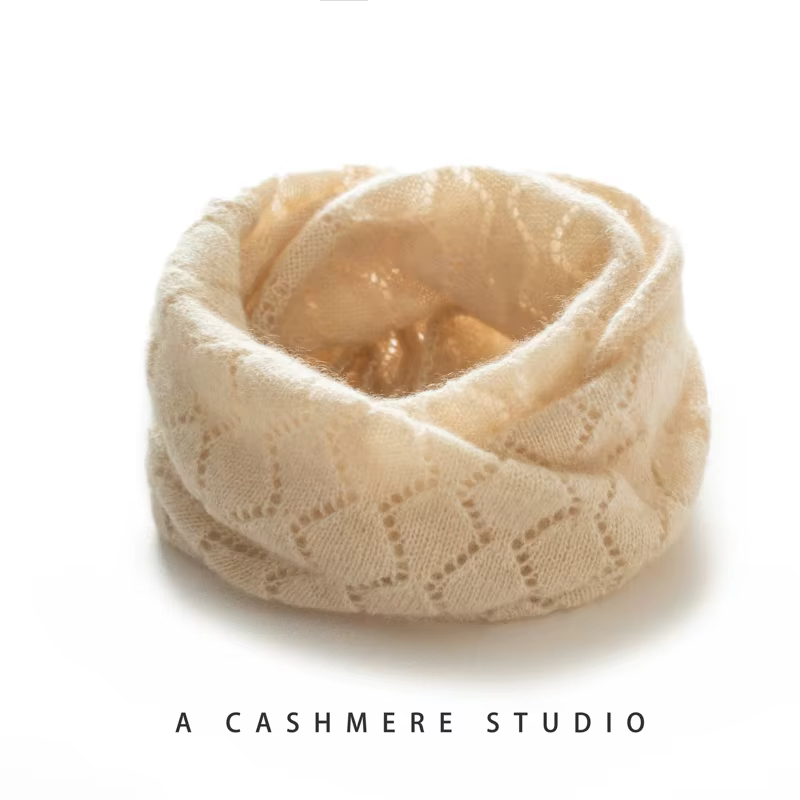 100% cachemire tricot accessoires hiver nouvelles femmes solide doux chaud Tube foulards cou chaleur