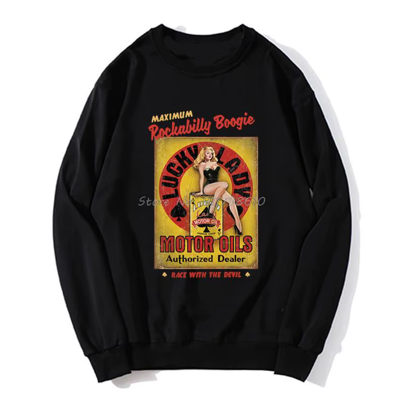 Sweat à capuche Punk Rockabilly Boogie pour hommes et femmes, sweats à capuche rétro des années 80, 