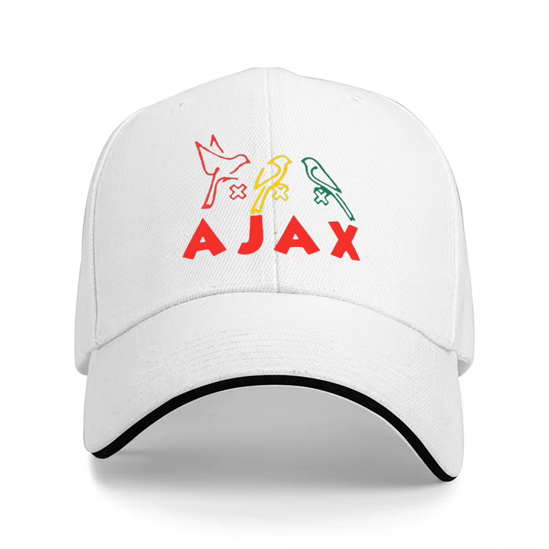 Casquette de baseball avec logo du club de football AJAX, noire, brodée, design d'équipe, chapeau de