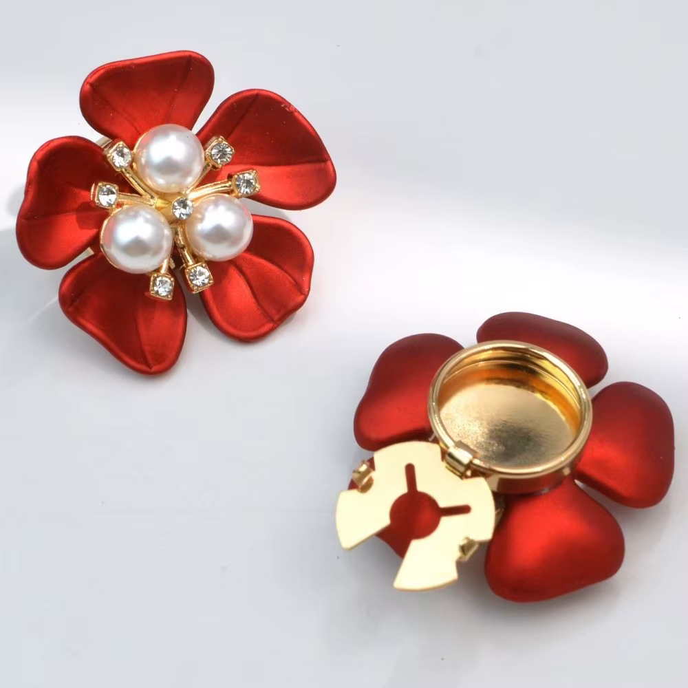 1 pièce Nouvelle Capuchon de bouton multifonctionnel à motif floral, Clip de bouton DIY, Accessoire 