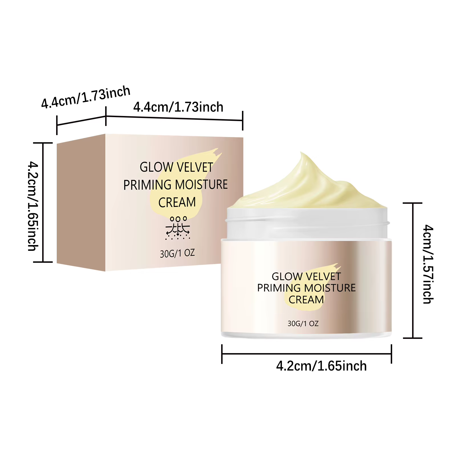 Base de Teint Hydratante Velvet Glow, Base Visage Hydratante Effet Soft-Focus pour Tous les Tons de 