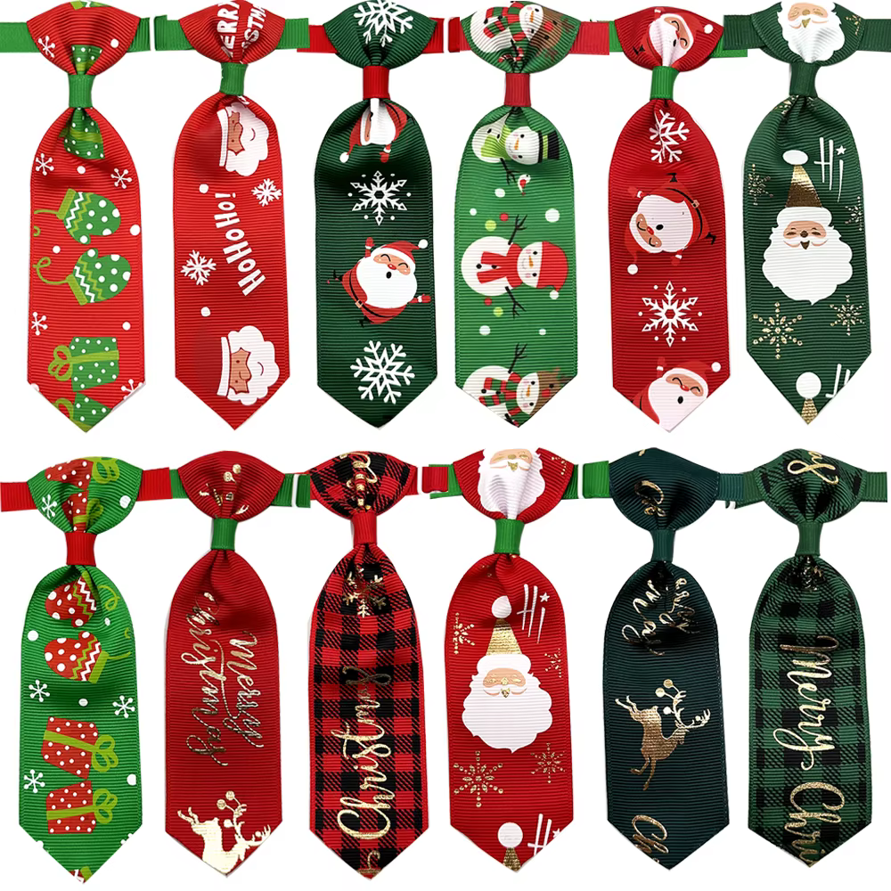 50/100 pièces accessoires de noël pour chien collier de cravate pour chien de compagnie petit chien 