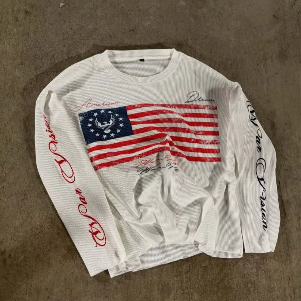 Nouveau sweat à capuche rue col rond à manches longues personnalisé lâche T-shirt lettre imprimé lâc