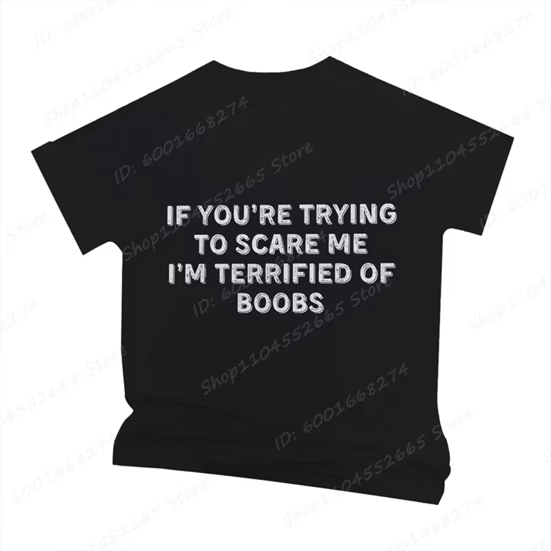 Si vous détestez pour me faire peur, je suis TERRIFIÉ DES BOOBS. T-Shirt adulte pour hommes à manche