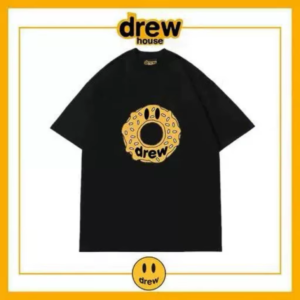 Drew House nouveaux vêtements pour hommes imprimé logo T-shirt hommes et femmes imprimé ample à manc