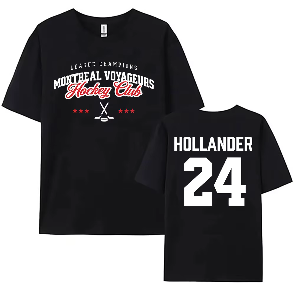 24 Hollander Montreal Voyageurs Merch T-shirt de rénovation chauffée TV chaude unisexe Streetwear fe