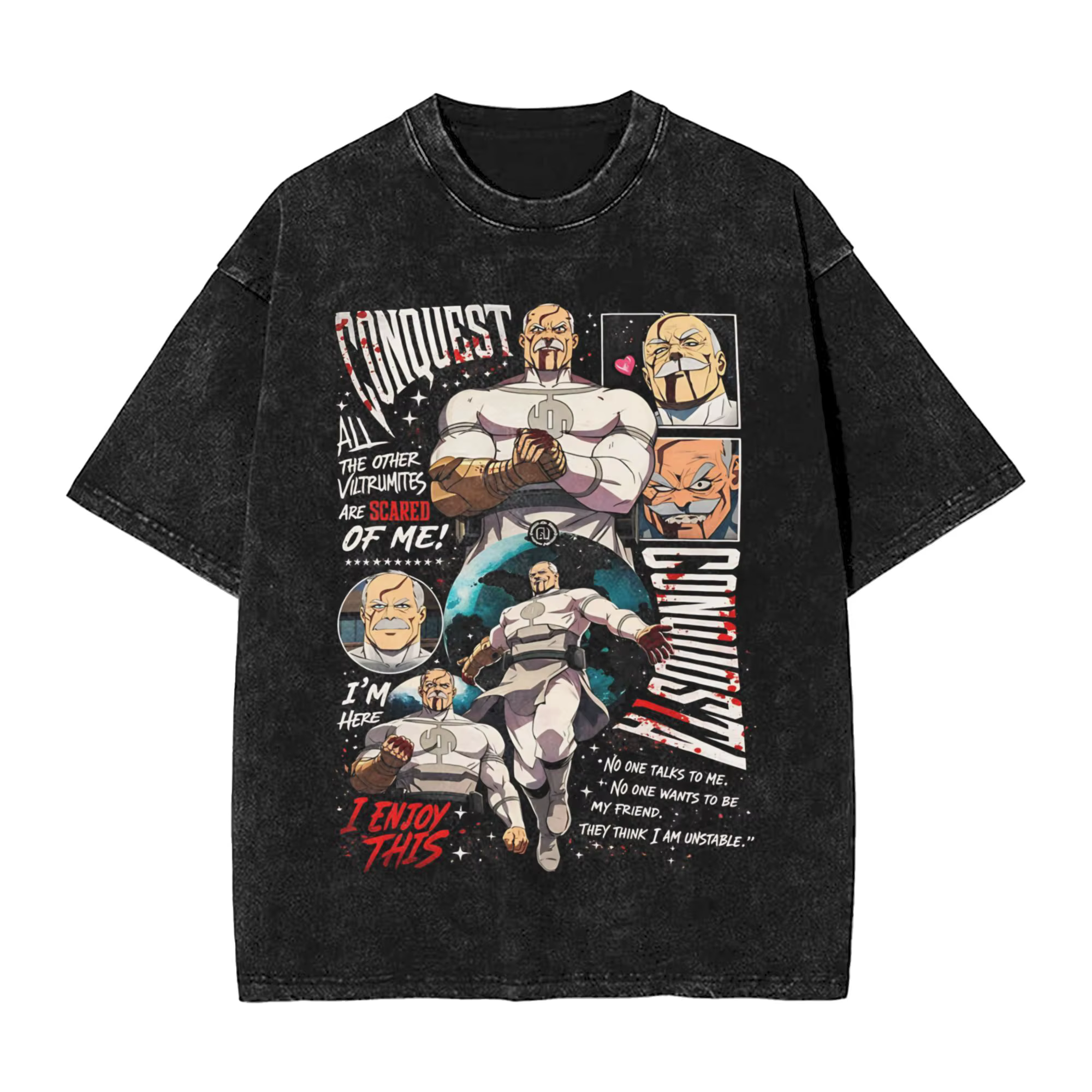T-shirt décontracté en coton Y2K pour homme, col rond, style Hip Hop, coupe ample et oversize, motif