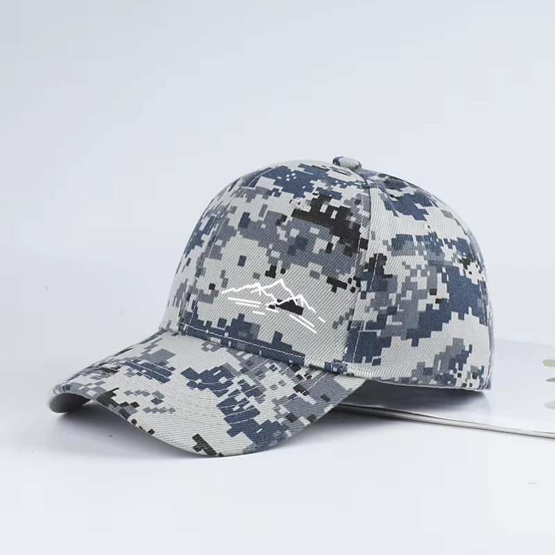 Casquette de baseball camouflage à imprimé montagne – Casquette respirante et réglable pour la rando