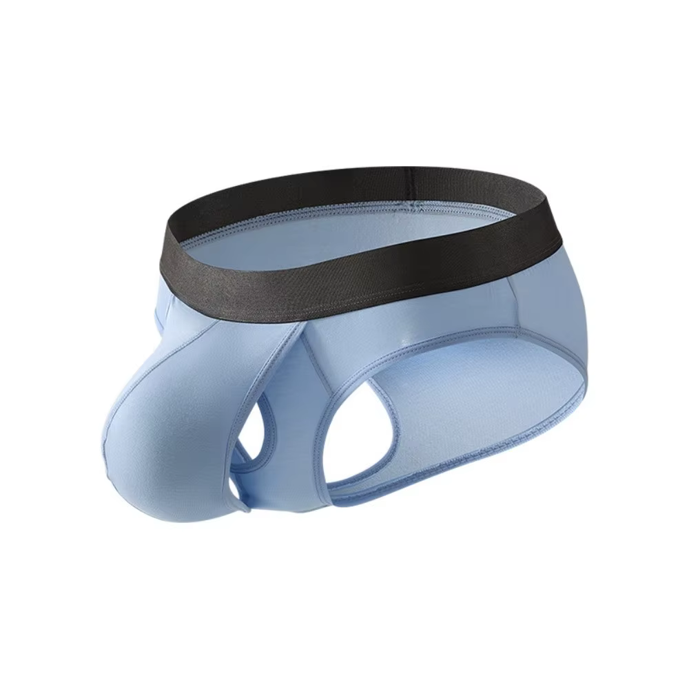 Caleçons fins d'été en fibre de bambou pour hommes, sous-vêtements respirants à ouverture frontale, 