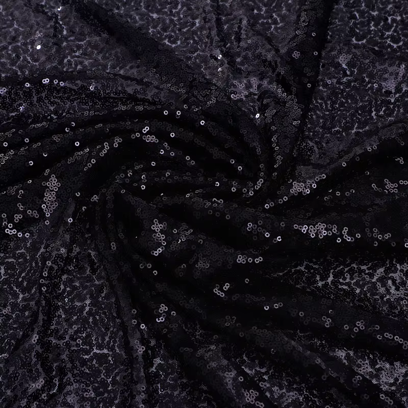 Tissu en maille à paillettes pour vêtements, sans élasticité, pièces brillantes, rideau de fond de f