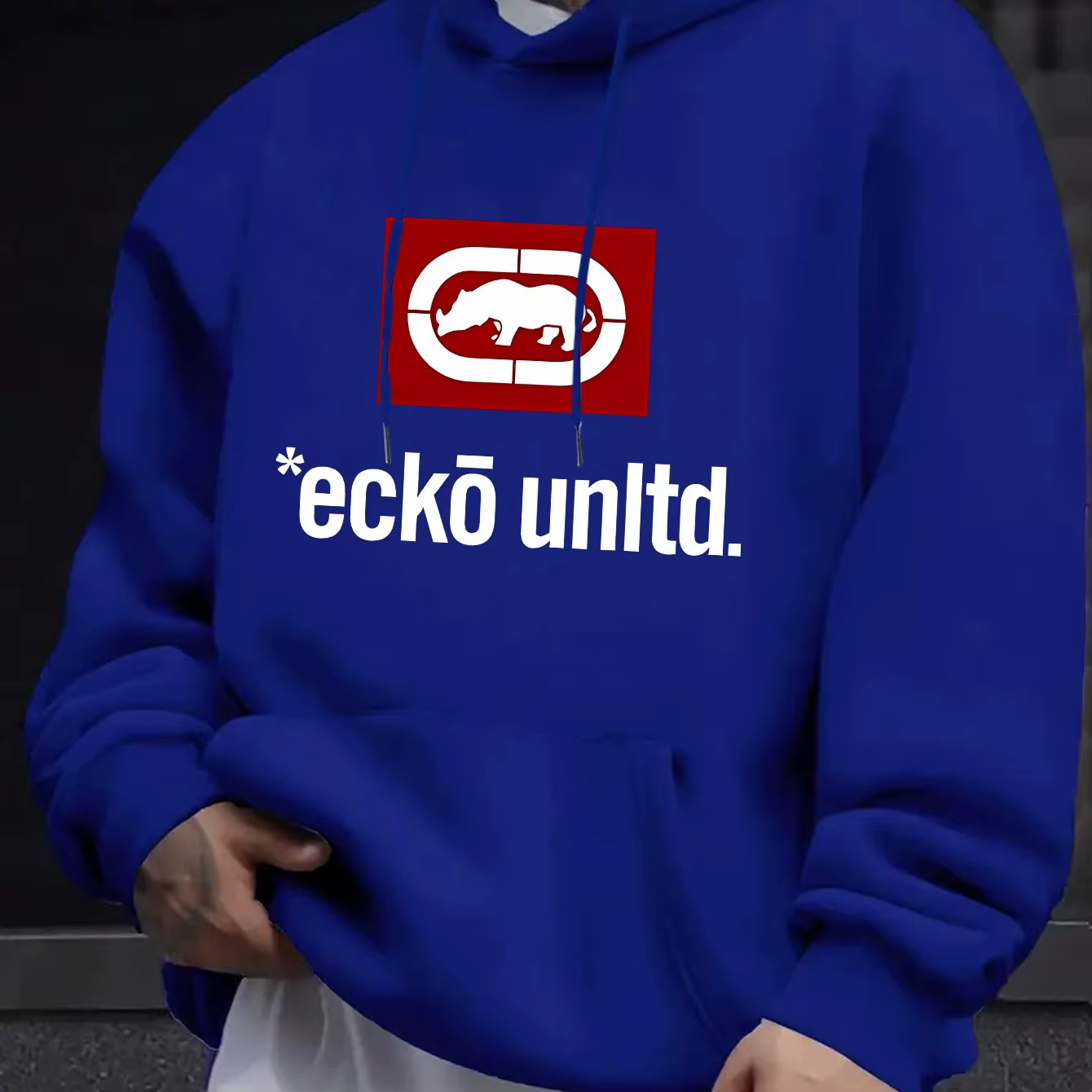 Sweat à capuche pour hommes avec graphique "Ecko Unlimited" - Pull décontracté manches longues coupe