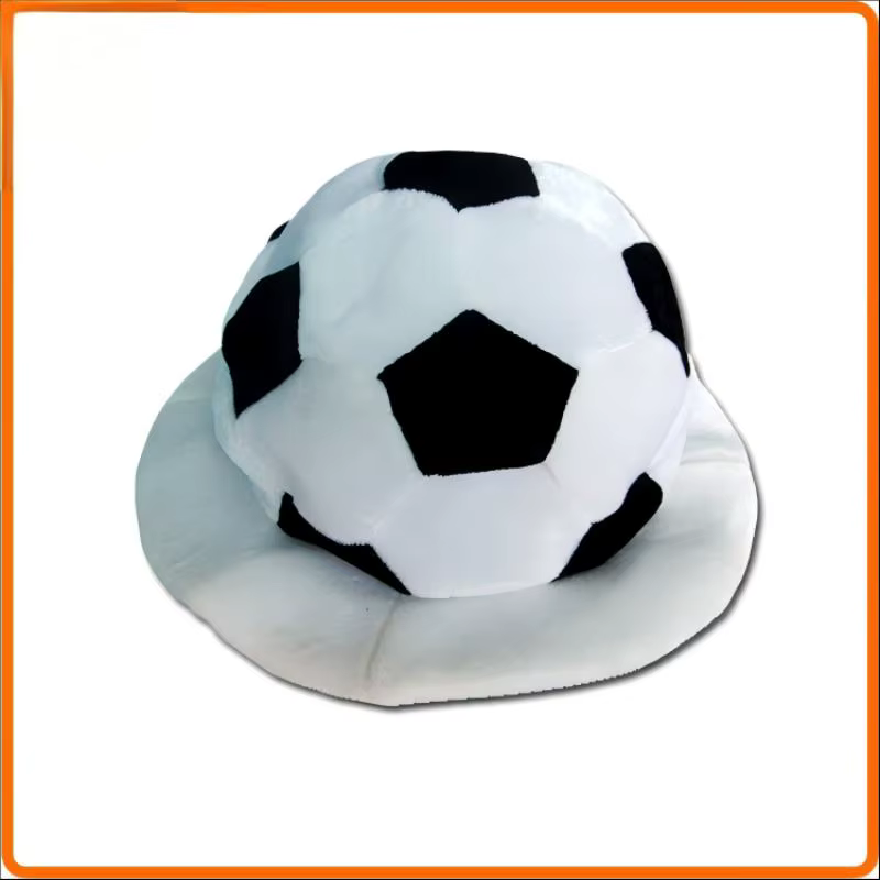 Chapeaux de fête de football, chapeau de football en peluche, chapeau de costume de ballon de footba