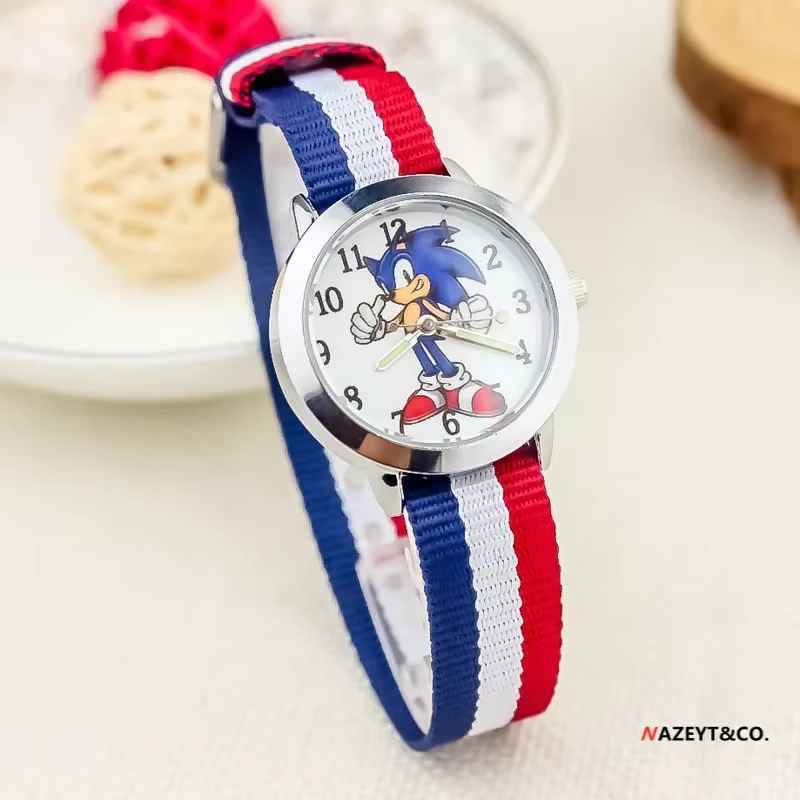 Montre-bracelet Sonic pour garçons et filles, jouet de dessin animé, hérisson, montre à quartz, cade