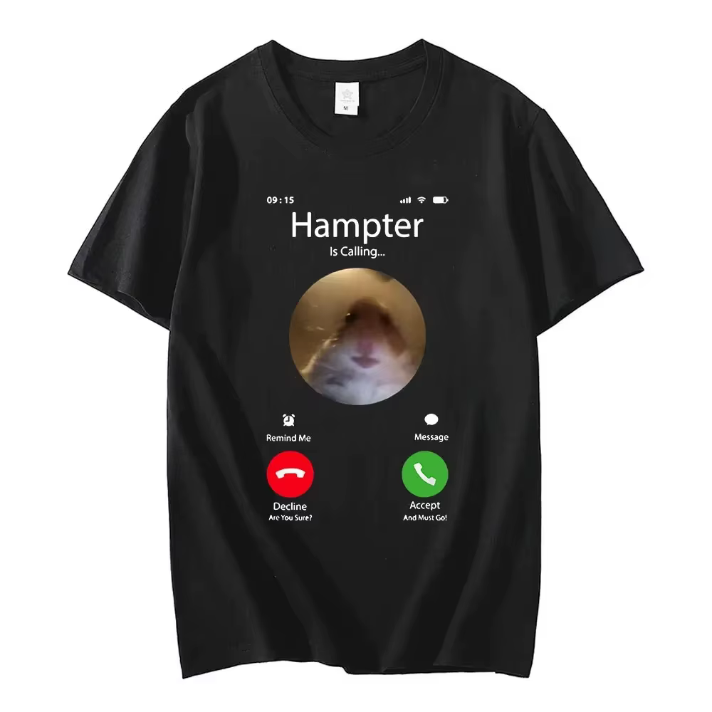 T-shirt Dank Meme Hamster |   T-shirt graphique viral Meme Internet, imprimé animal drôle fixant l'o